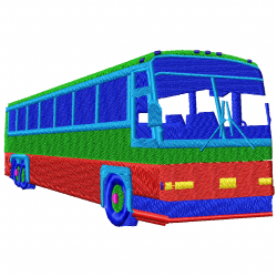 Bus Embroidery Design 5 Bus Embroidery Design 5